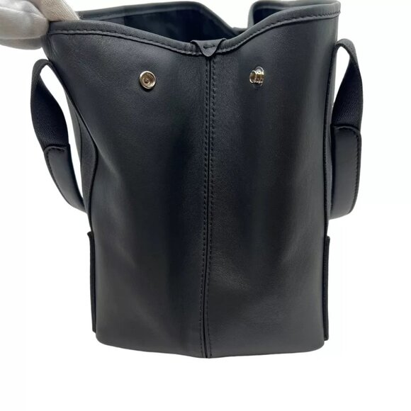 BALENCIAGA Navy Cabas Hand Bag Gray Leather - Picture 5 of 12